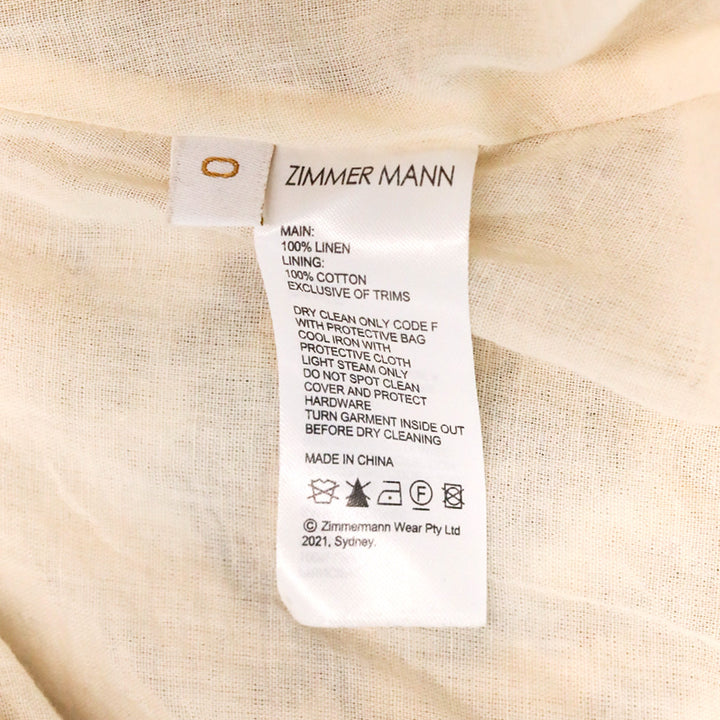 Zimmermann Aliane Floral-Print Scalloped Linen Shorts