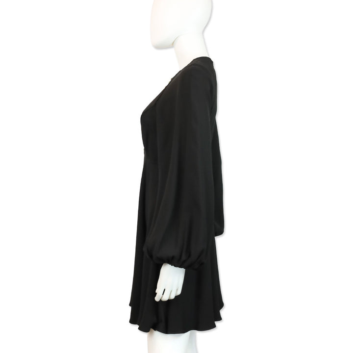 Zimmermann Bead-Embellished Black Crepe Midi Dress
