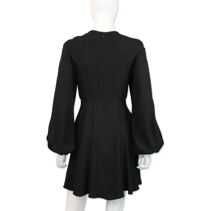 Zimmermann Bead-Embellished Black Crepe Midi Dress