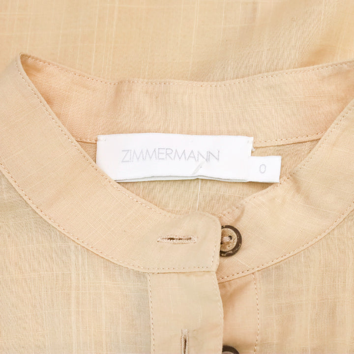 Zimmermann Beige Brighton Broderie-Anglaise Cotton-Voile Blouse