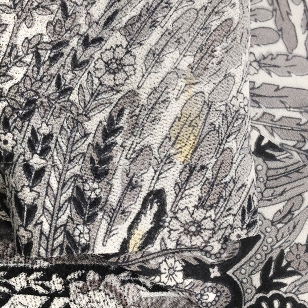 Zimmermann Black/White Feather Floral Print Chiffon Blazer