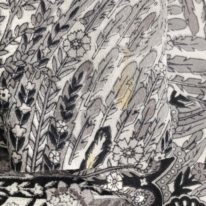 Zimmermann Black/White Feather Floral Print Chiffon Blazer