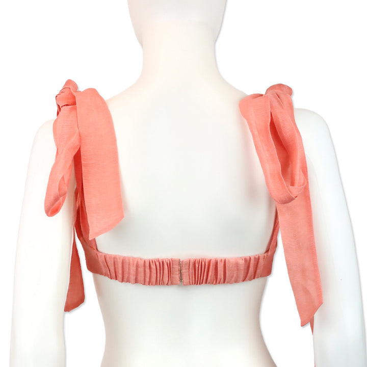 Zimmermann Guava Linen/Silk Botanica Tie Shoulder Bra Top