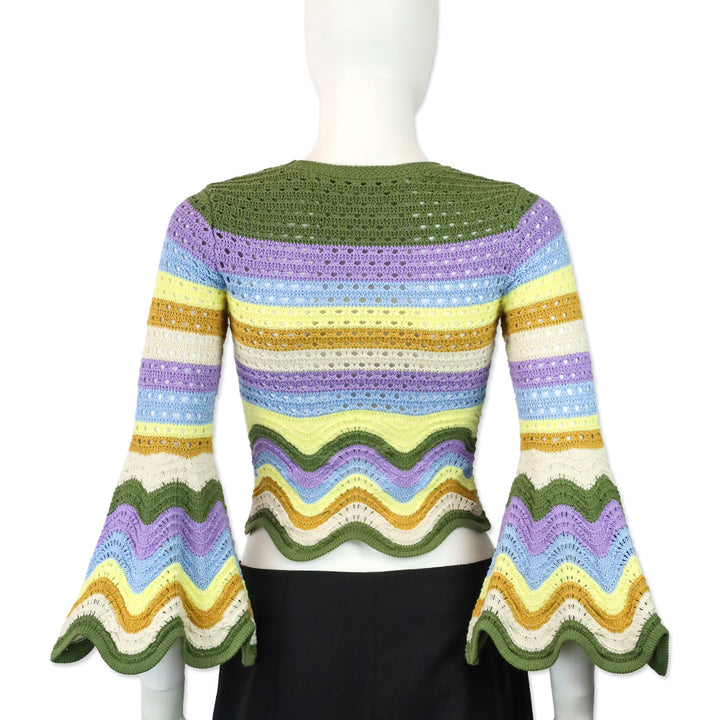 Zimmermann Raie Striped Cotton Knit Top