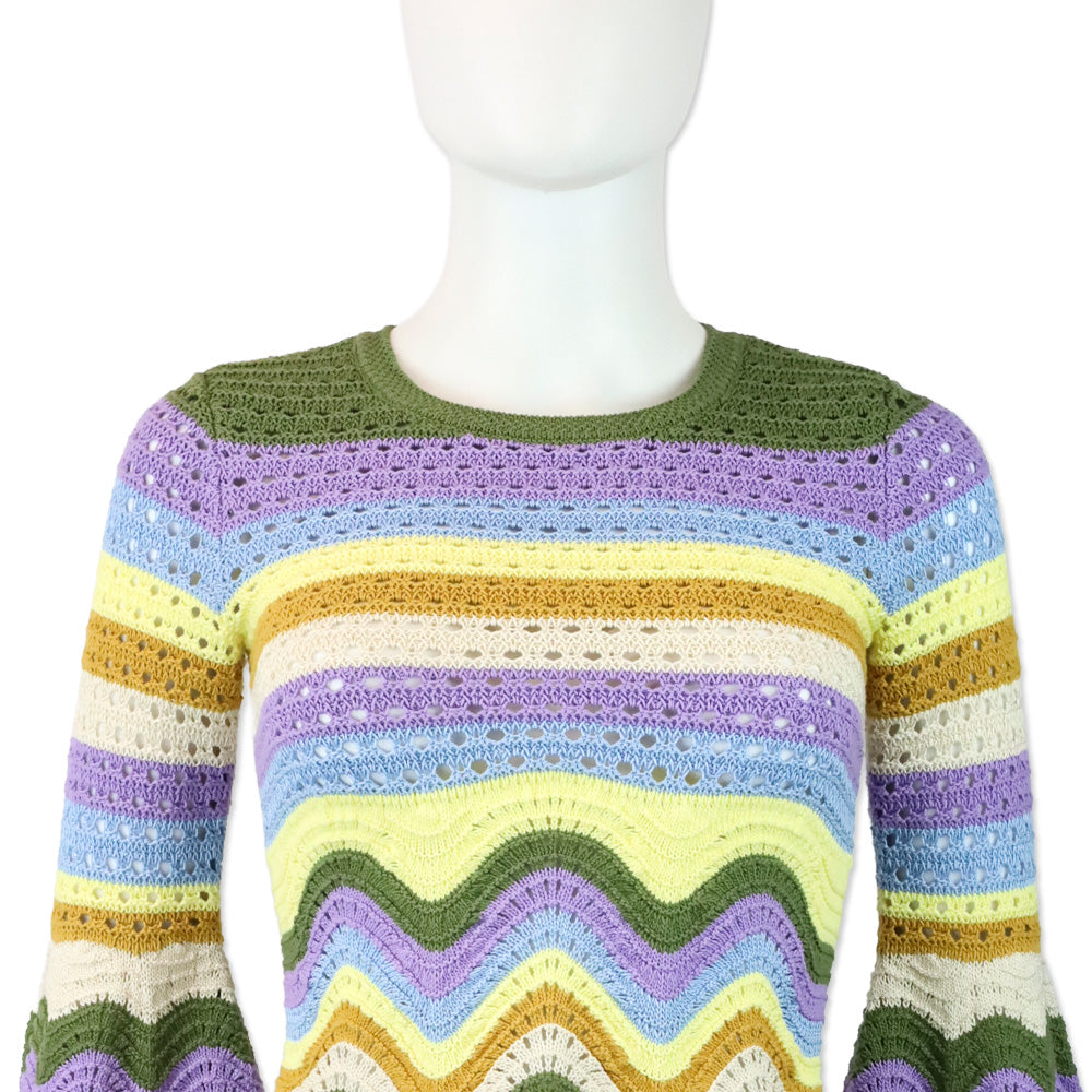 Zimmermann Raie Striped Cotton Knit Top
