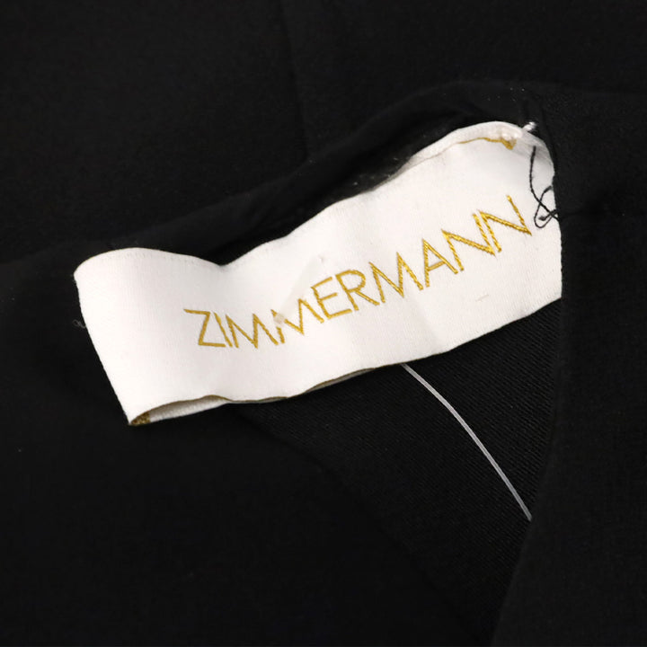Zimmermann Bead-Embellished Black Crepe Midi Dress