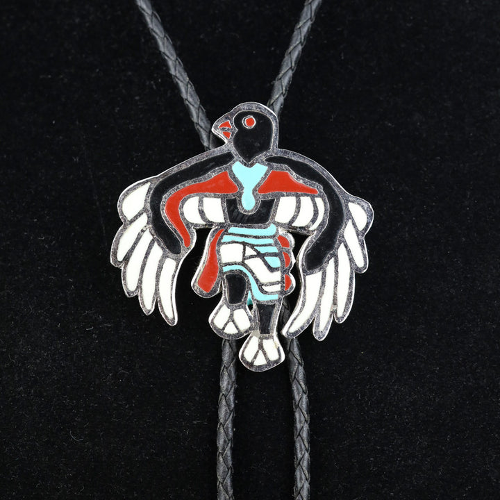 Zuni Style Eagle Dancer Bolo Tie