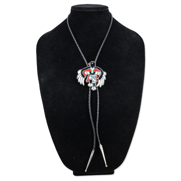 Zuni Style Eagle Dancer Bolo Tie