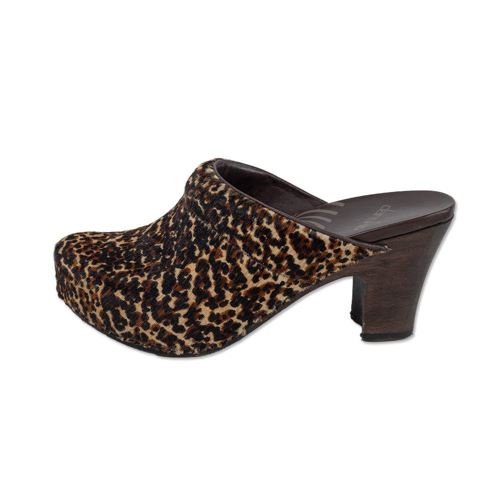 Dansko Rae Leopard Pony Hair Platform Clog