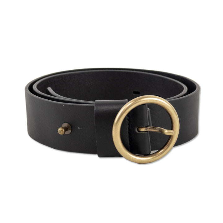 ba&sh Camus Black Leather Belt