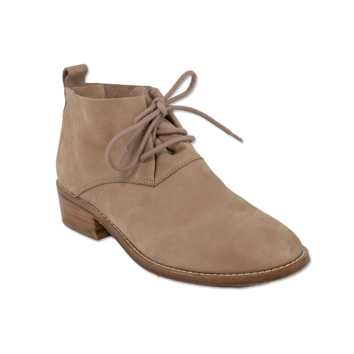 Eileen Fisher Rey Nude Tumbled Nubuck Leather Bootie