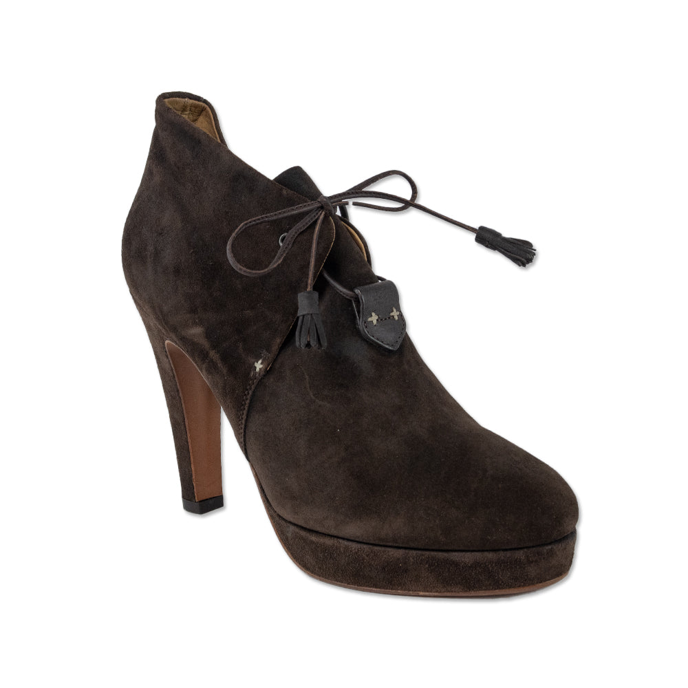 Rag & Bone Lovell Brown Suede Lace-Up Platform Bootie