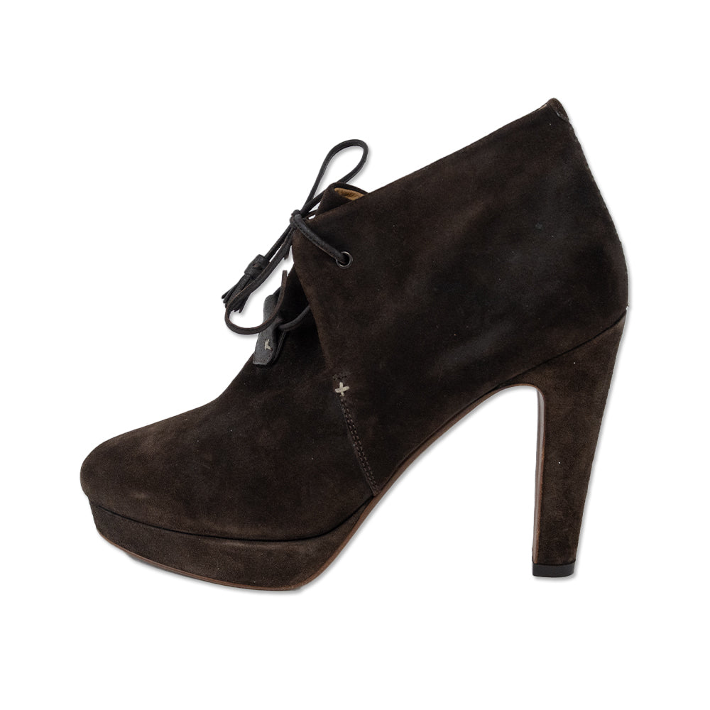 Rag & Bone Lovell Brown Suede Lace-Up Platform Bootie