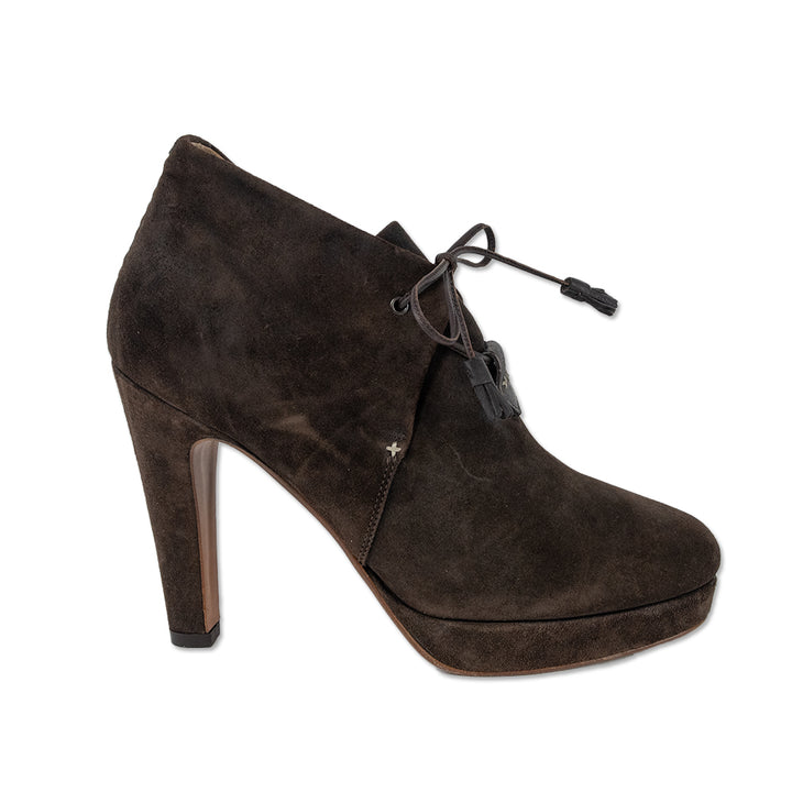 Rag & Bone Lovell Brown Suede Lace-Up Platform Bootie