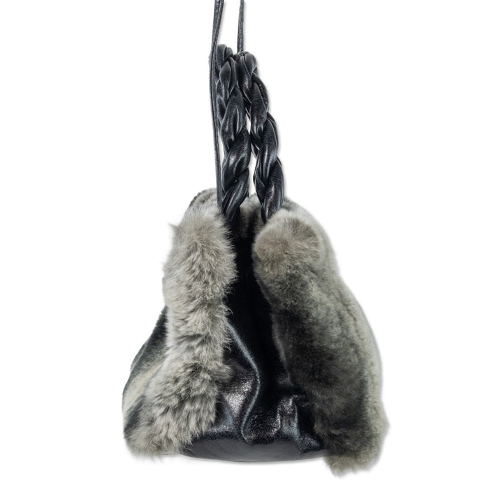 Paola de Lunga Grey Chinchilla Fur Convertible Bag