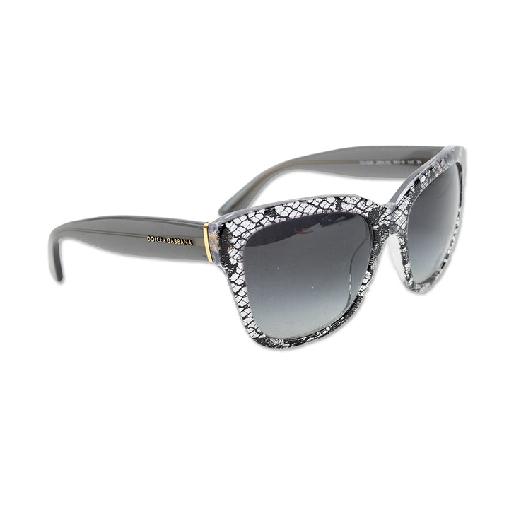 Dolce & Gabana Black Lace Square Sunglasses