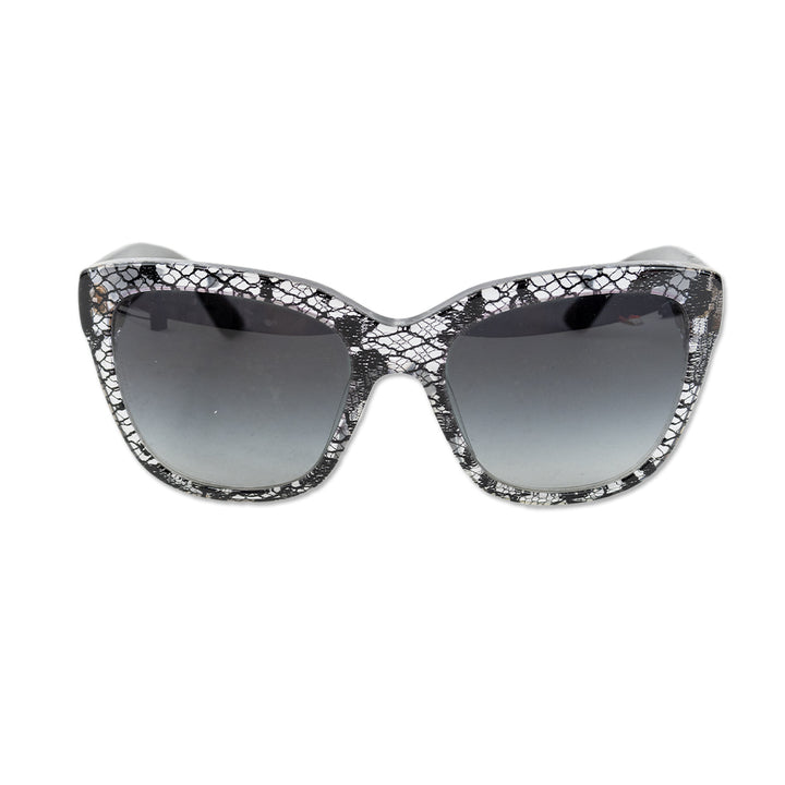 Dolce & Gabana Black Lace Square Sunglasses