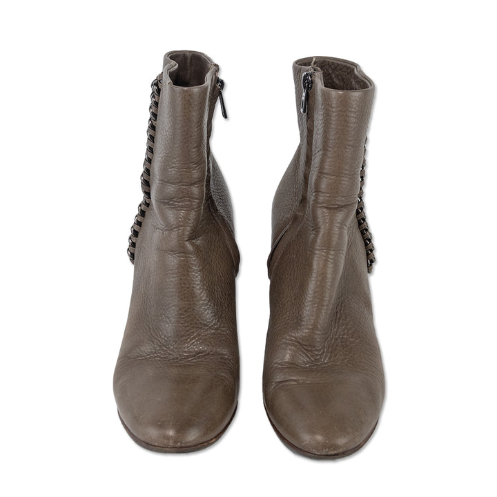 Coach Teagan Tobacco Leather Ankle Boot