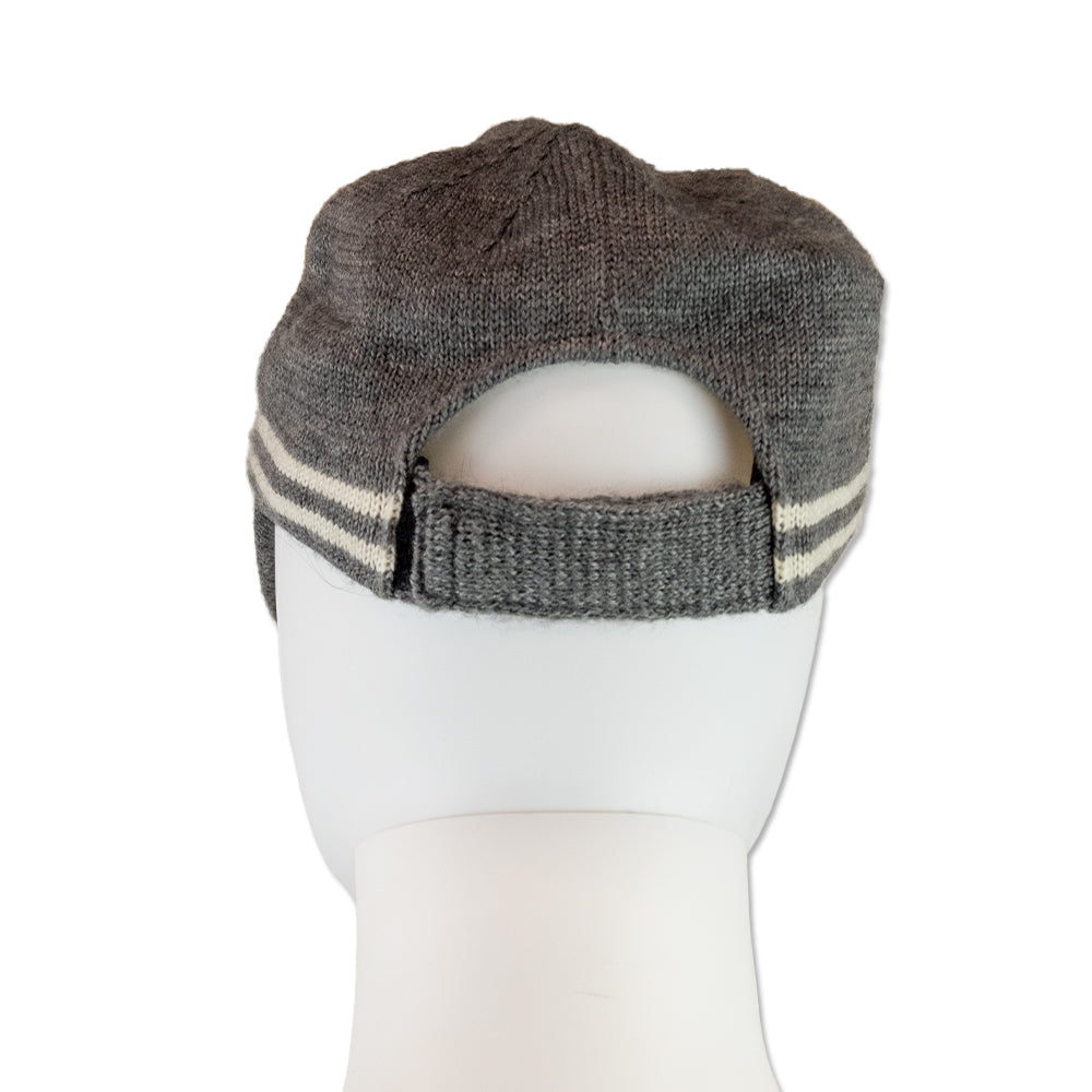 Lanvin Sport Grey Striped Knit Cap