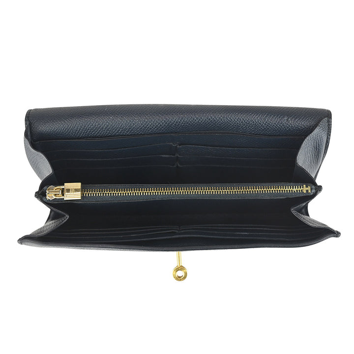 Hermès Vintage Navy Leather Kelly Wallet