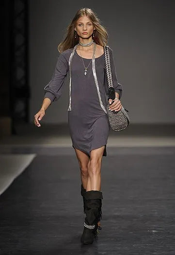 Isabel Marant S/S 2010 Black Suede Dana Fringed Boots
