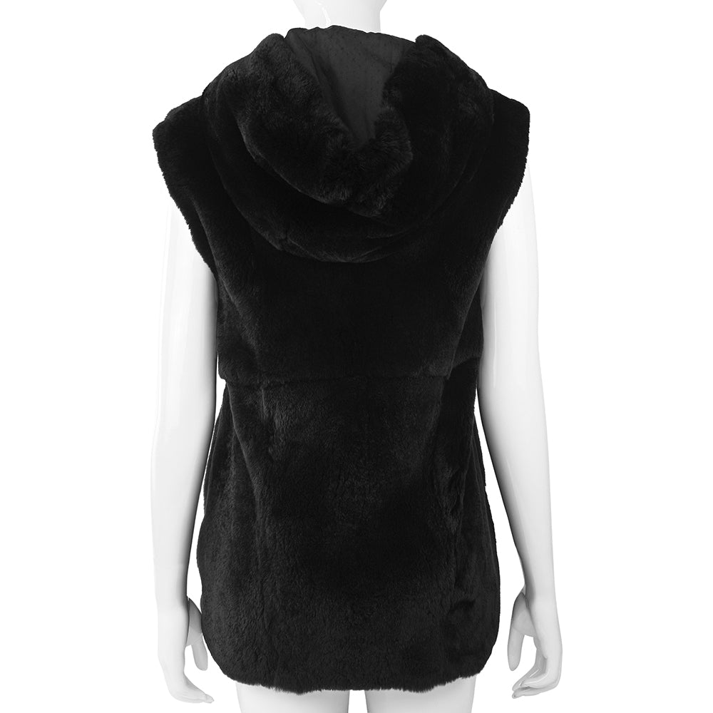 Louis Vuitton Black Rabbit Fur Vest