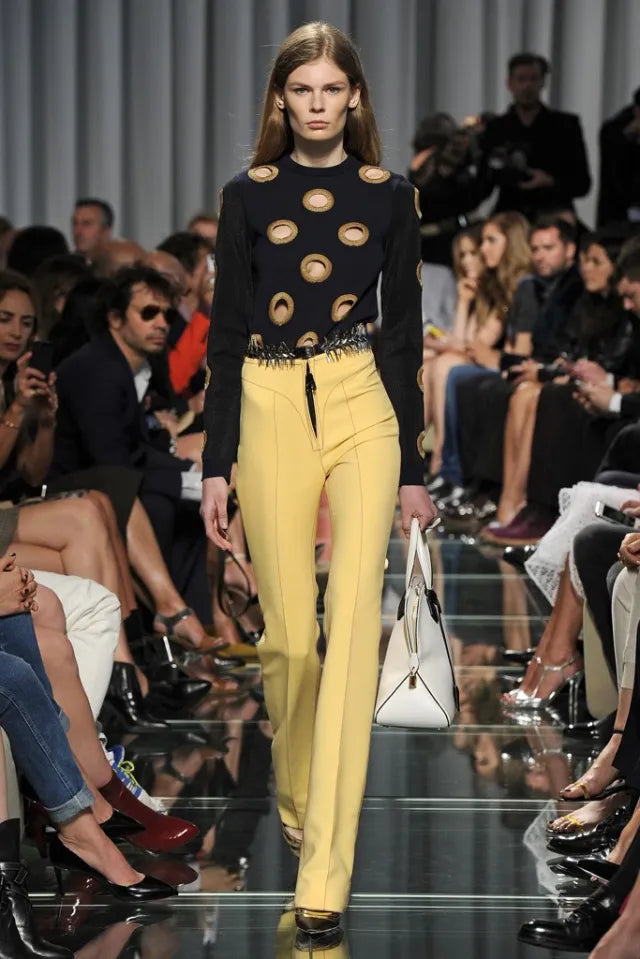 Louis Vuitton 2015 Resort Navy Dot Cutout Zip-Up Jacket