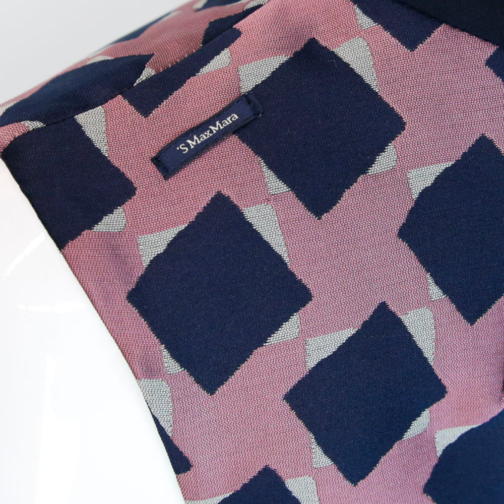 'S Max Mara Jacquard Geometric Print Shift Dress