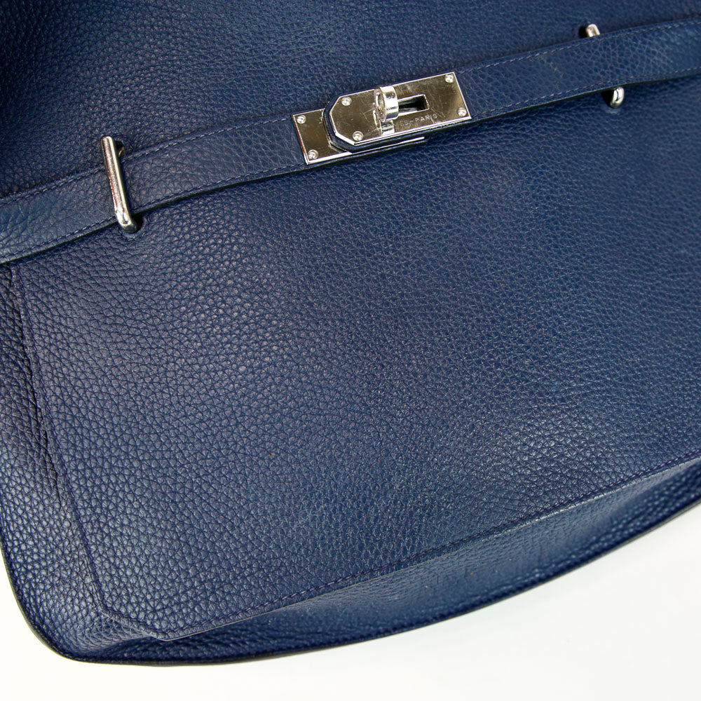 Hermès Navy Clemence Jypsiere 37 Messenger Bag