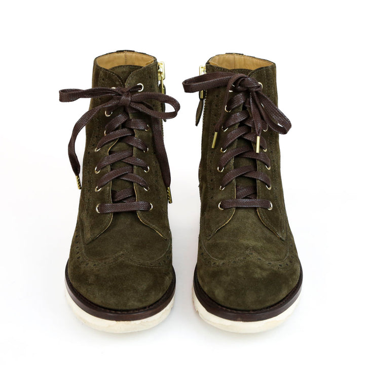 The Office of Angela Scott Mr. Harrison Olive Suede Boots