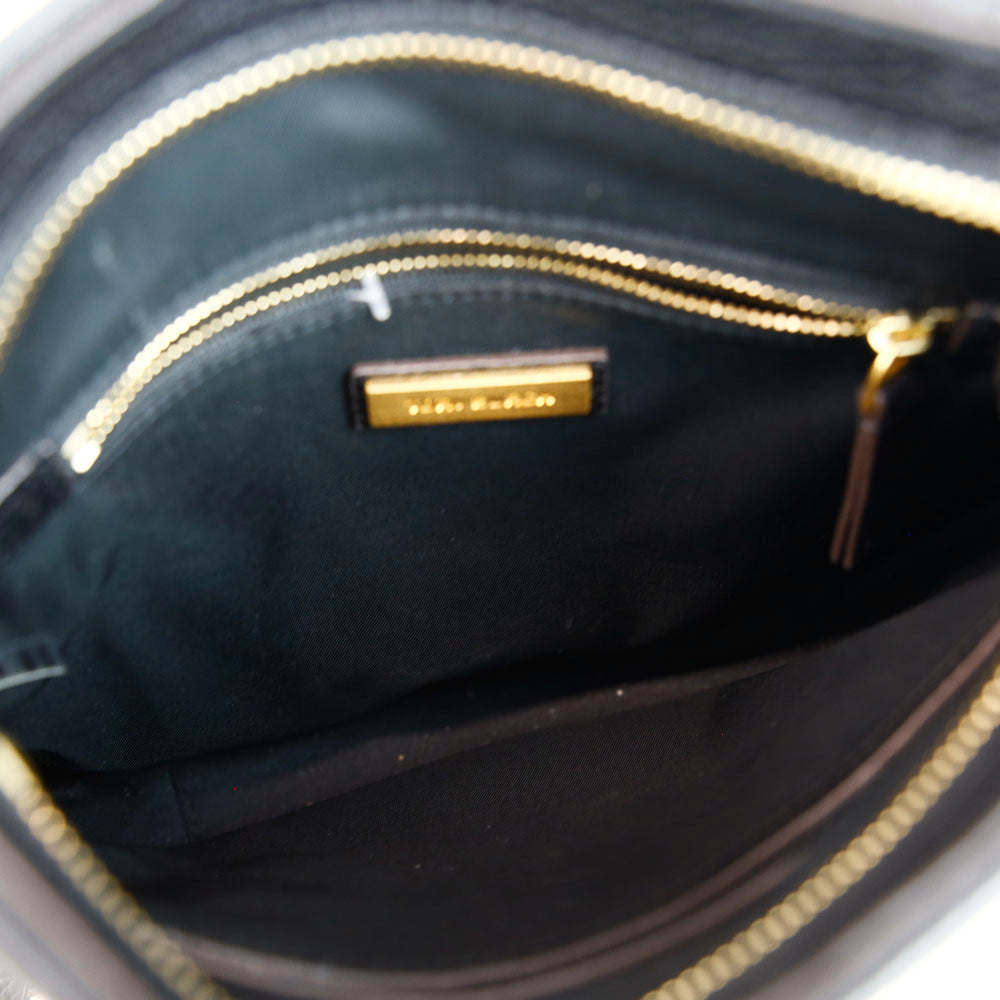 Tory Burch Black Leather Thea Tassel Crossbody Bag