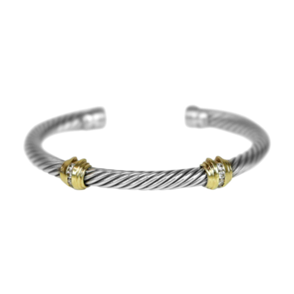 David Yurman Diamond Station Cuff Bracelet
