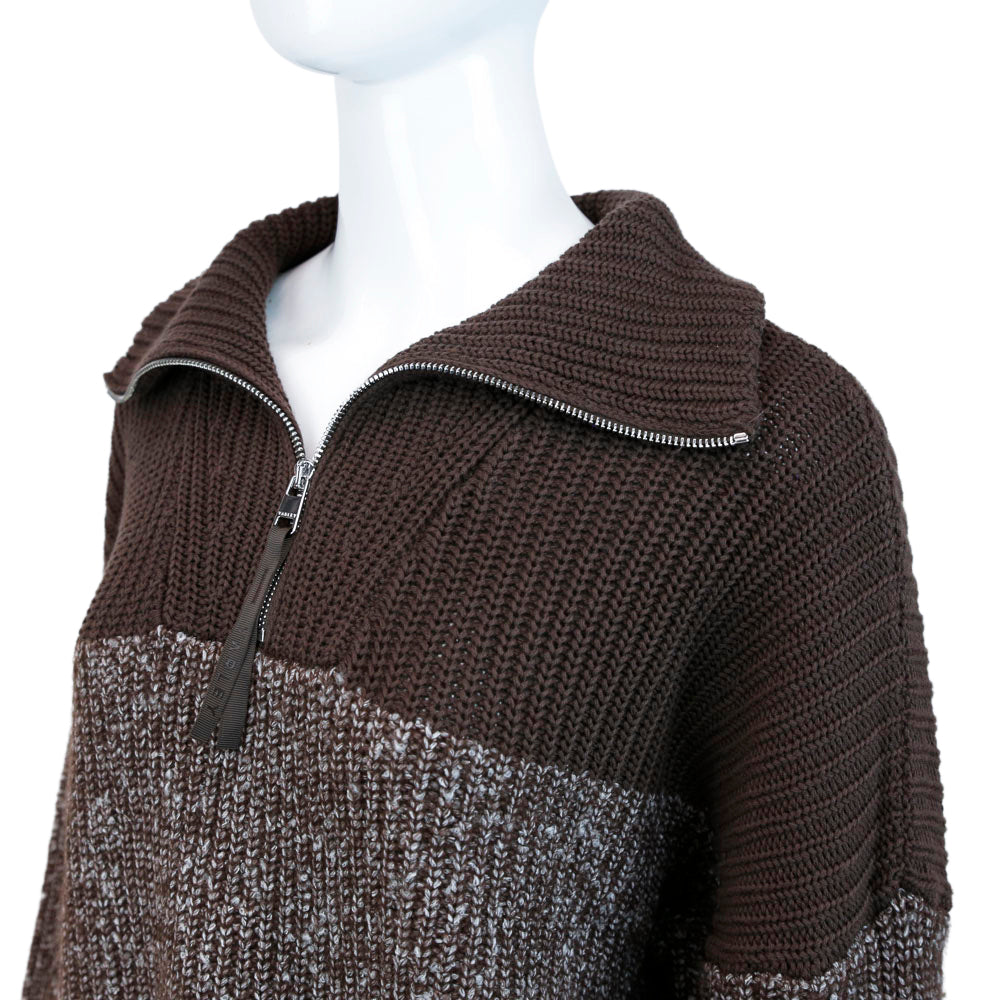 Varley Brown Willard Half Zip Sweater