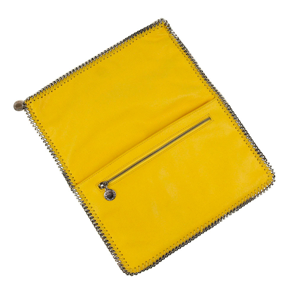 Stella McCartney Yellow Falabella Fold-Over Clutch