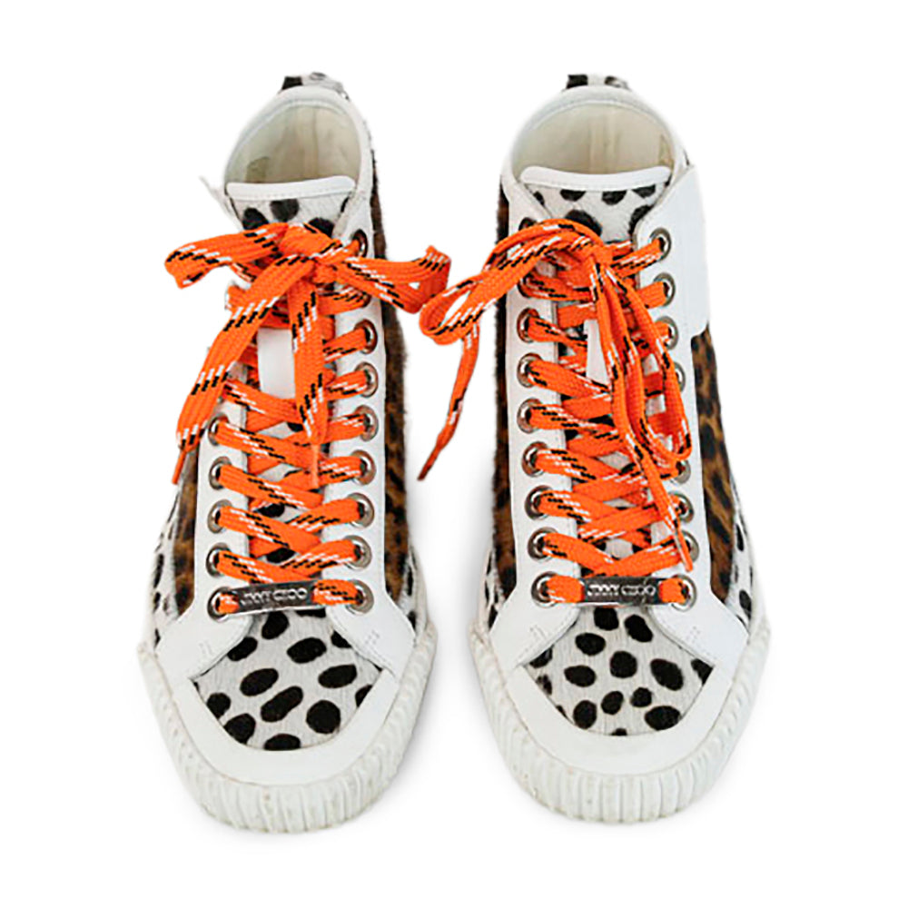 Jimmy Choo Impala Animal Print Calf Hair High-Top Sneakers