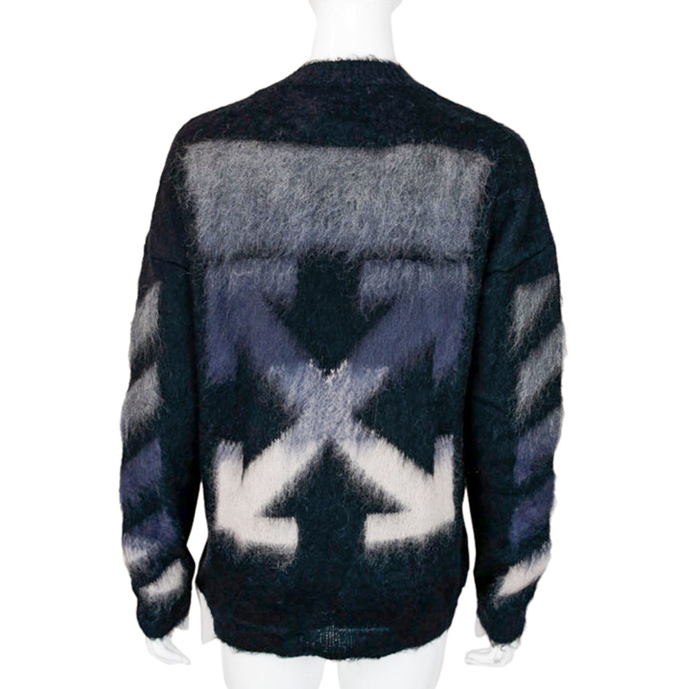 Off-White Brushed Arrow Black Mohair Sweater