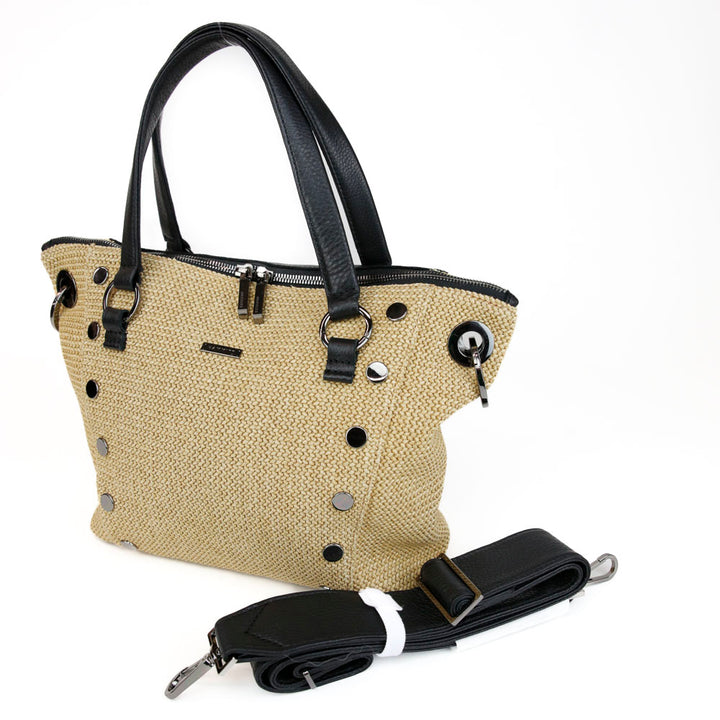 Hammitt Raffia & Leather Tote Bag