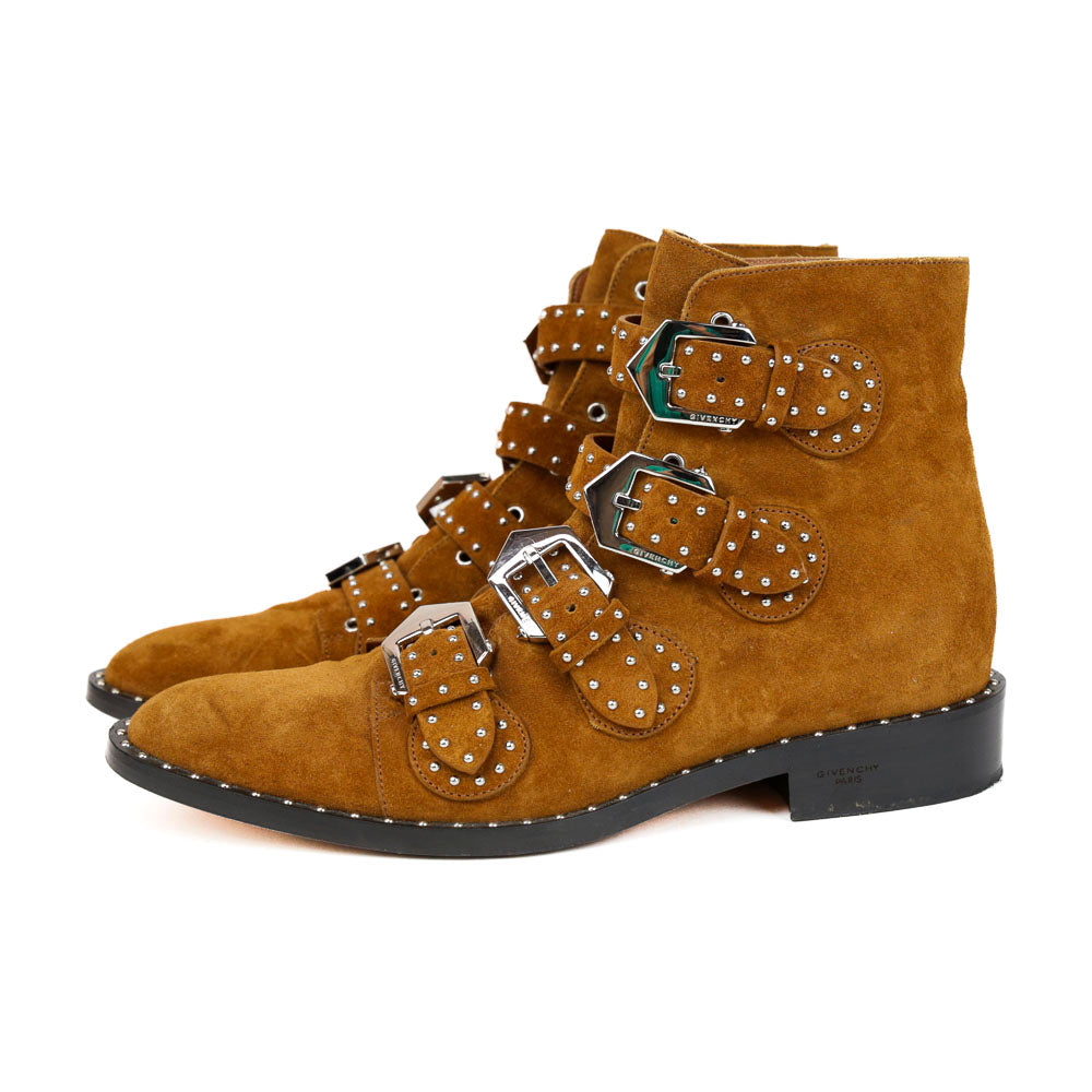 Givenchy Light Brown Studded Ankle Boots