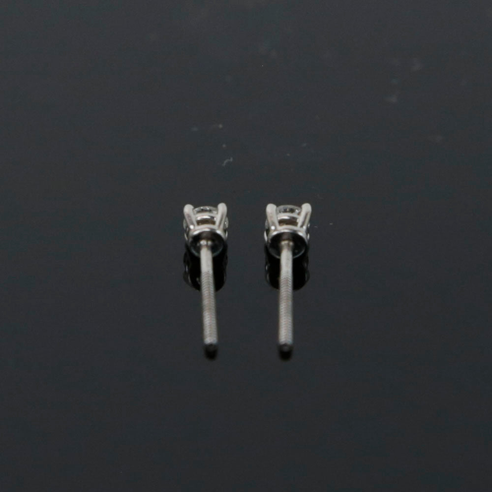 Tiffany & Co. Platinum Solitaire Diamond Stud Earrings