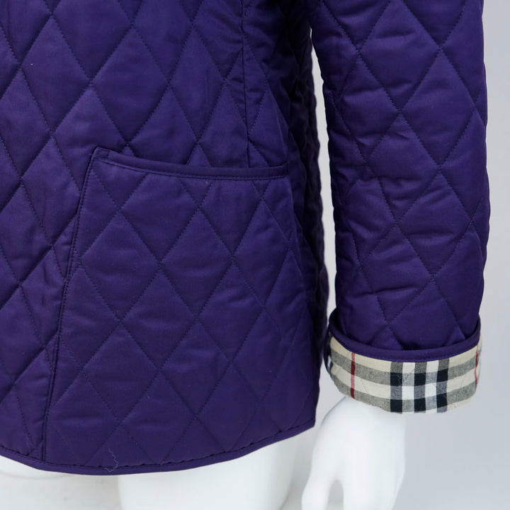 Burberry London Purple Quilted Jacket