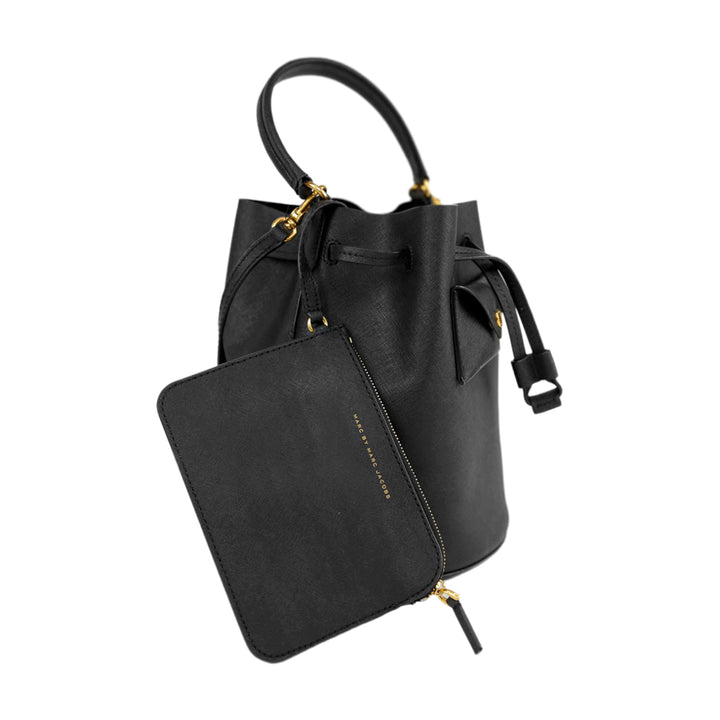 Marc by Marc Jacobs Black Saffiano Leather Bucket Bag