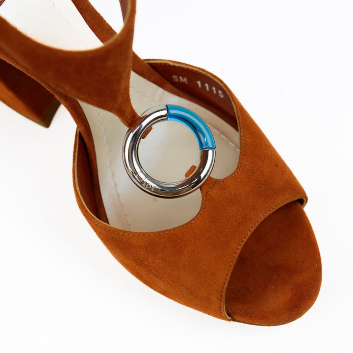 Christian Dior Caramel Suede T-Strap Pumps