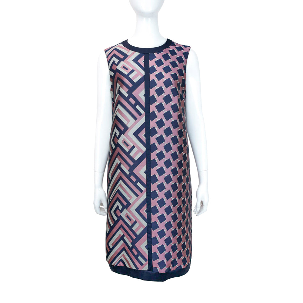 'S Max Mara Jacquard Geometric Print Shift Dress