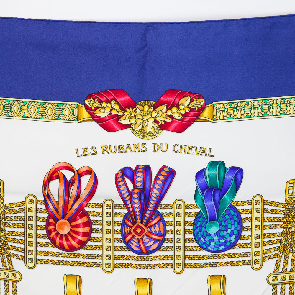 Hermès Les Rubans Du Cheval Vintage Silk Scarf