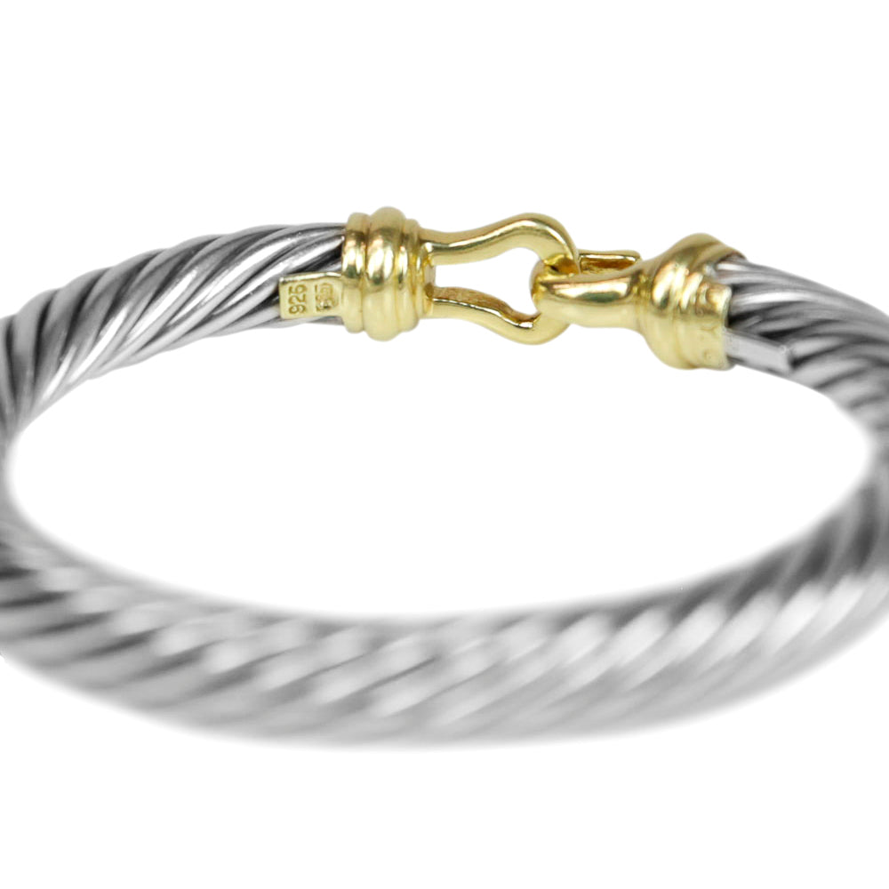 David Yurman Buckle Cable Diamond Bangle Bracelet