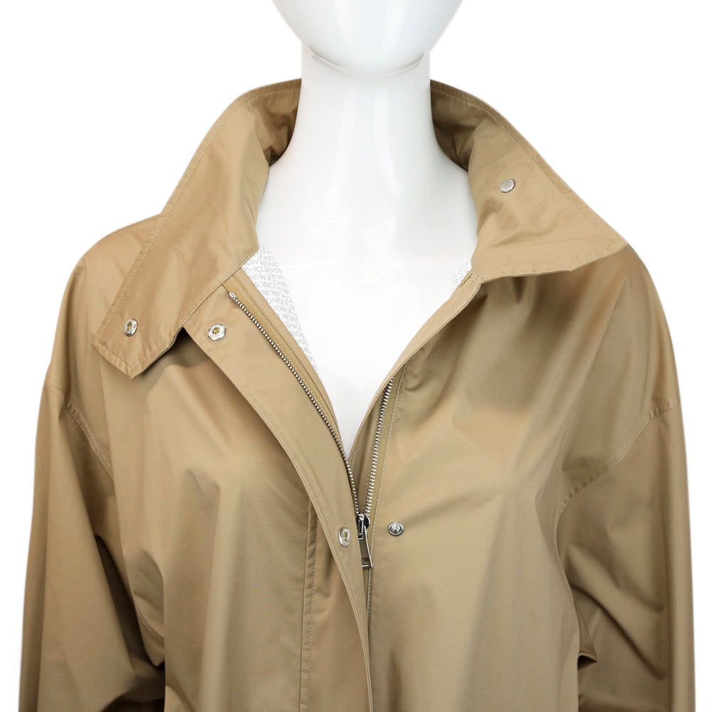 Moncler Khaki Crepide Short Parka Jacket