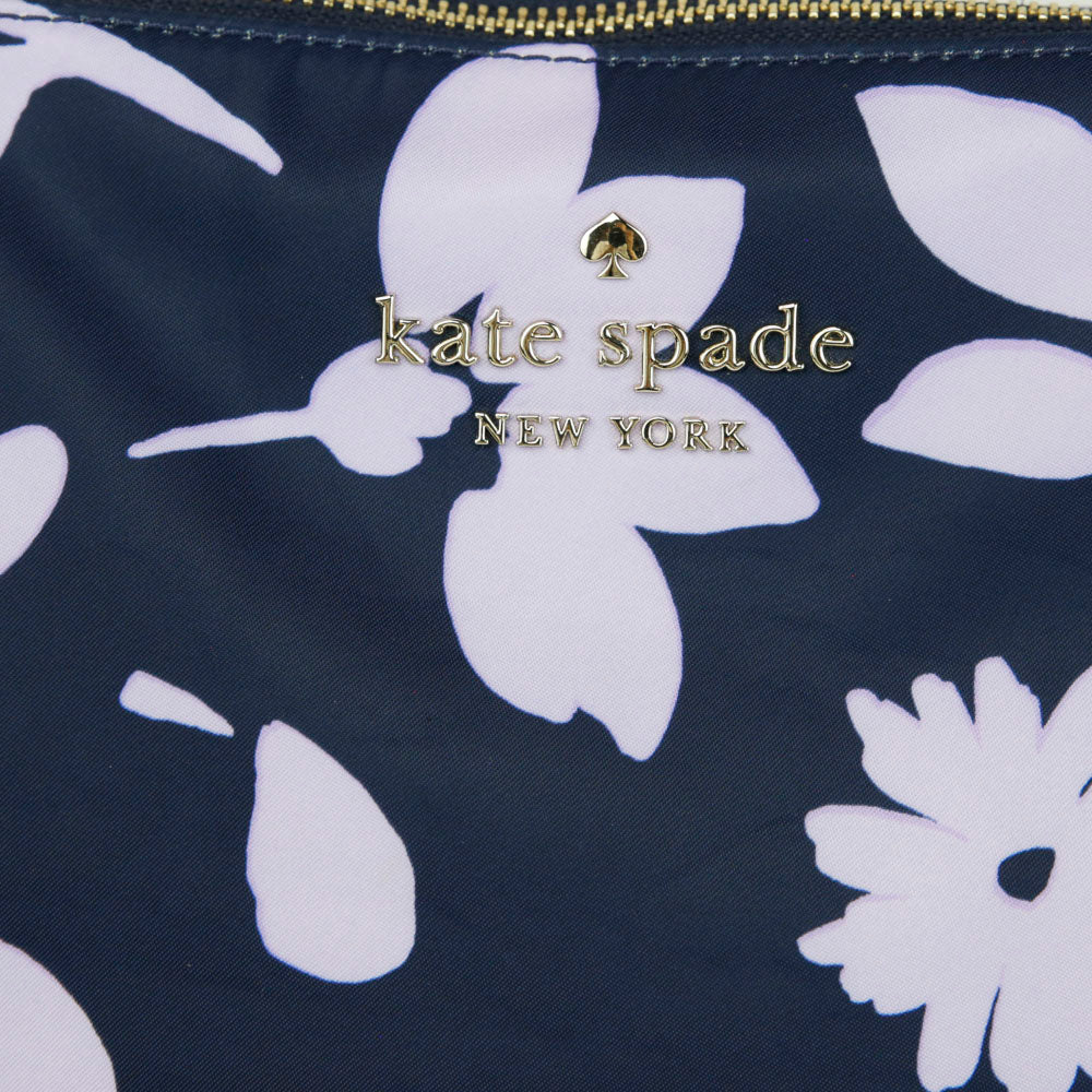 Kate Spade Blue & Purple Floral Print Nylon Tote