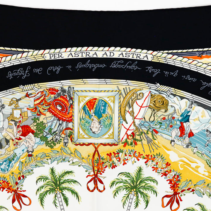 Hermès Per Astra Ad Astra Printed Silk Scarf