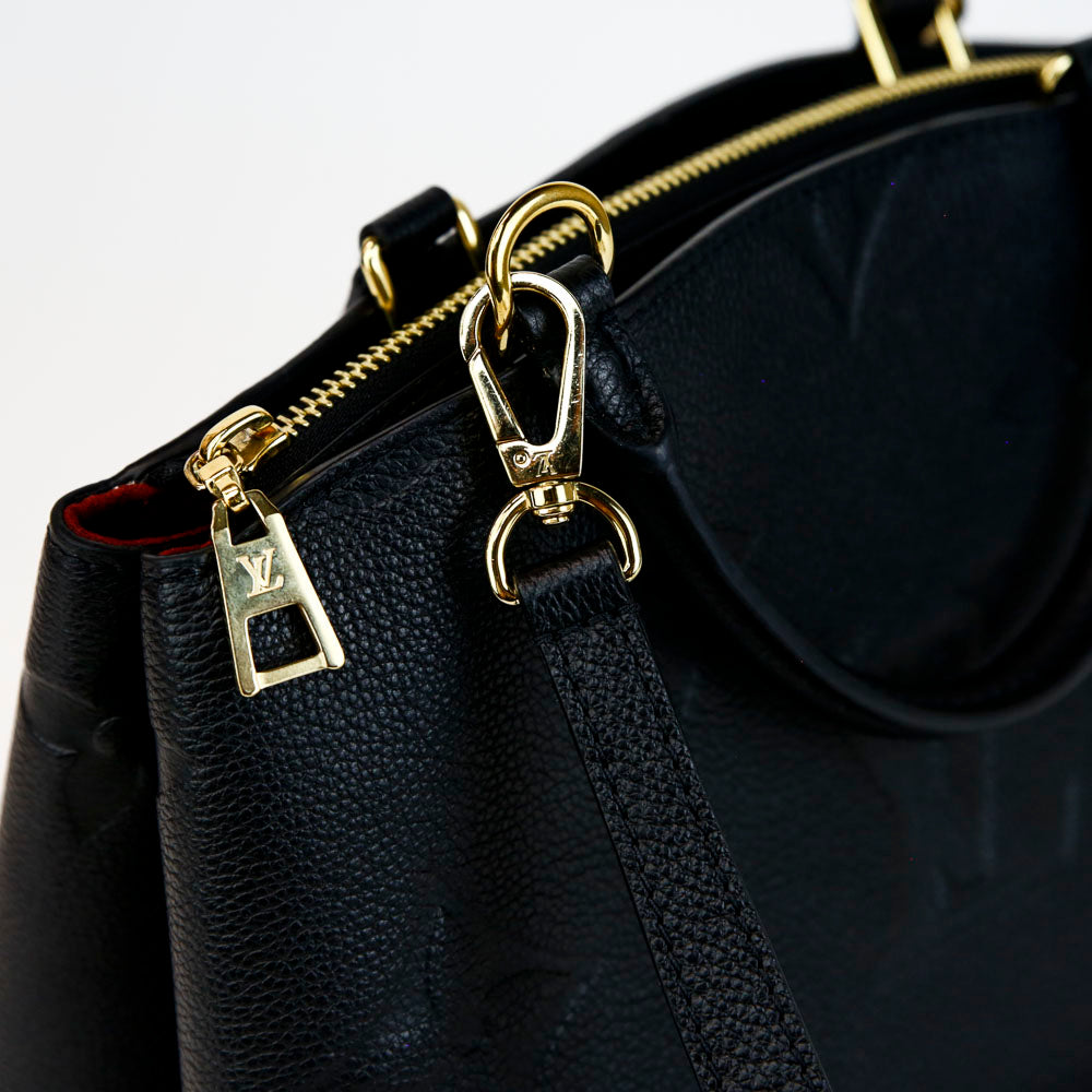 Louis Vuitton Black Monogram Empreinte Leather Petit Palais Top Handle Bag