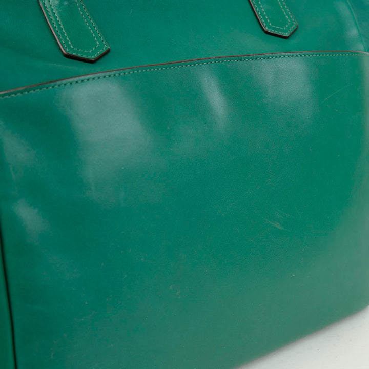 Reed Krakoff Emerald Green Leather Large Atlantique Tote Bag